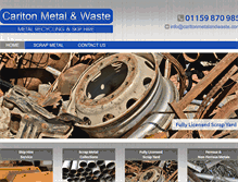 Tablet Screenshot of carltonmetalandwaste.com